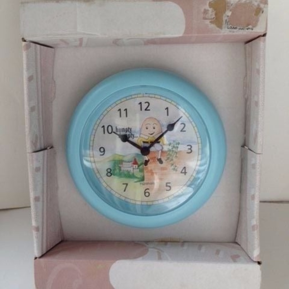 Humpty Dumpty Clock  Ingraham Vintage New in Box